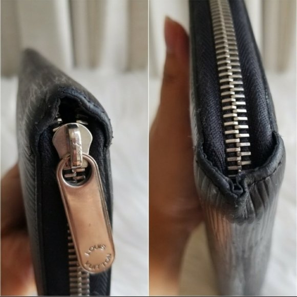 SOLD! Louis Vuitton Black Epi Zip Wallet Organizer - Picture 6 of 7